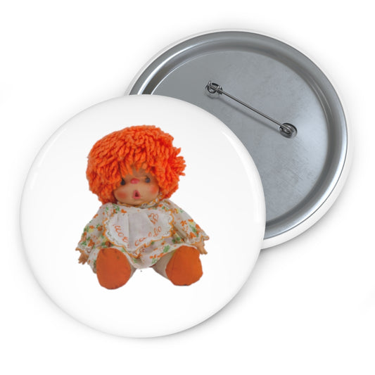 Orange Doll Pin Buttons