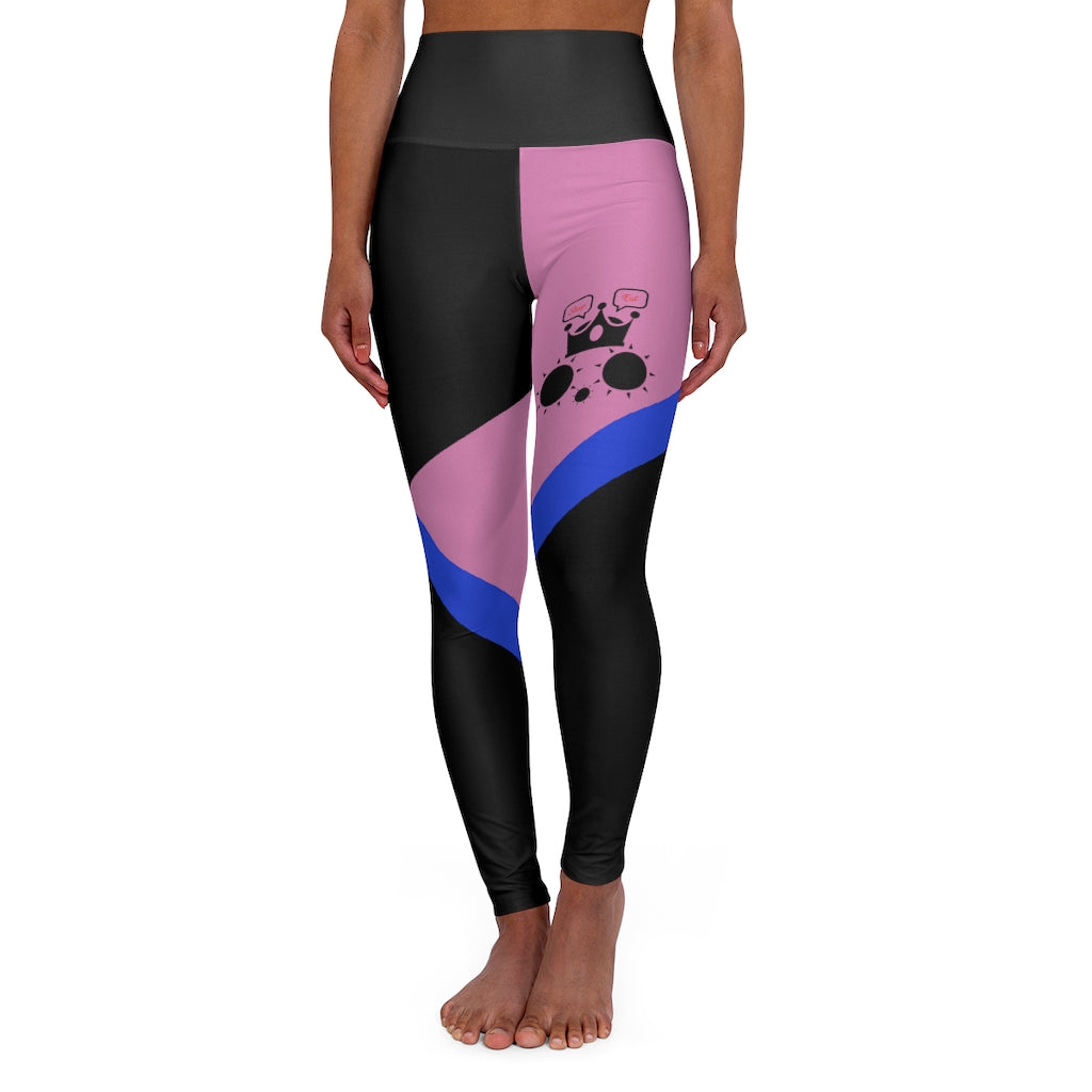 Cat Sleep Eat High Waisted Yoga Leggings Pink Blue RHU