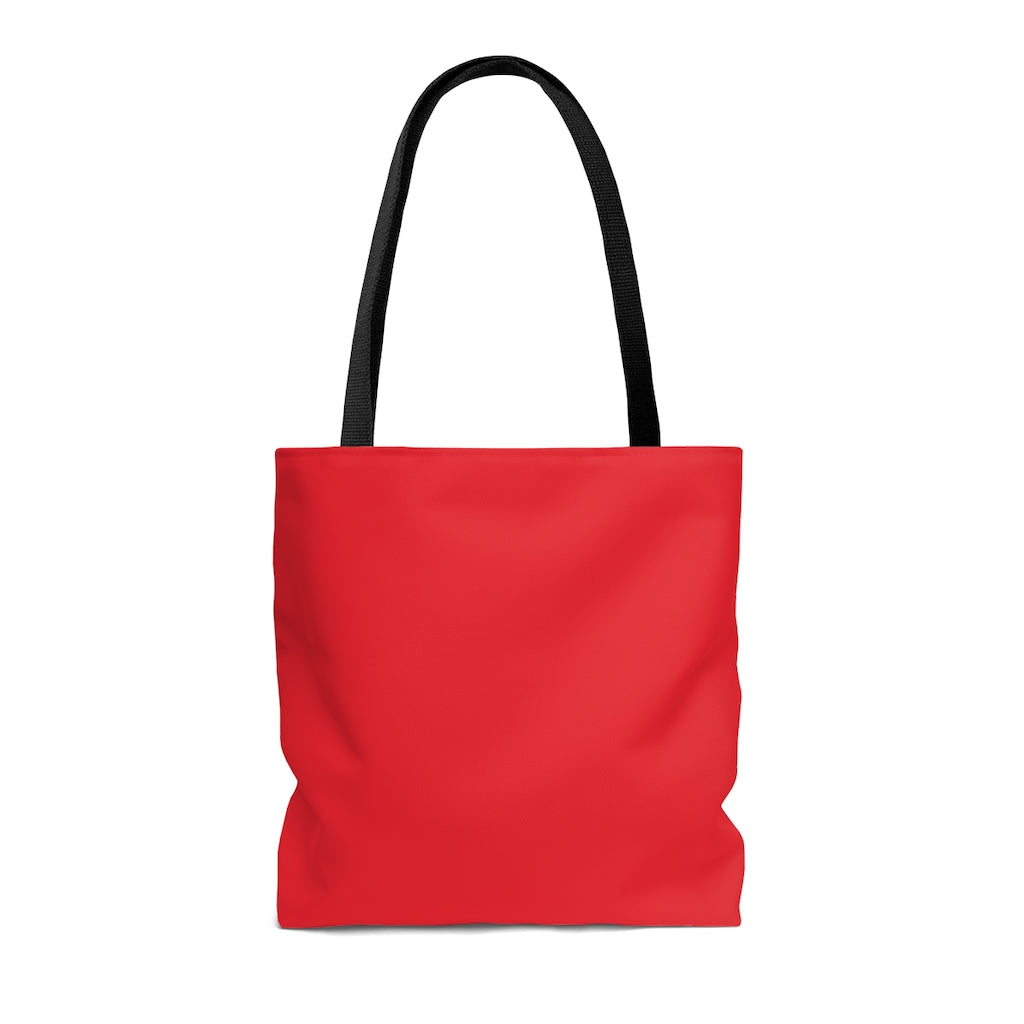 Cat Sleep Eat Tote Bag Bright Red