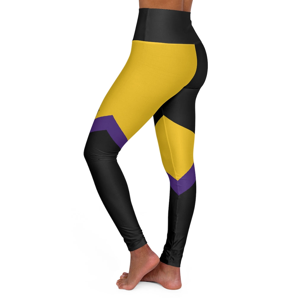 Cat Sleep Eat High Waisted Yoga Leggings Yellow