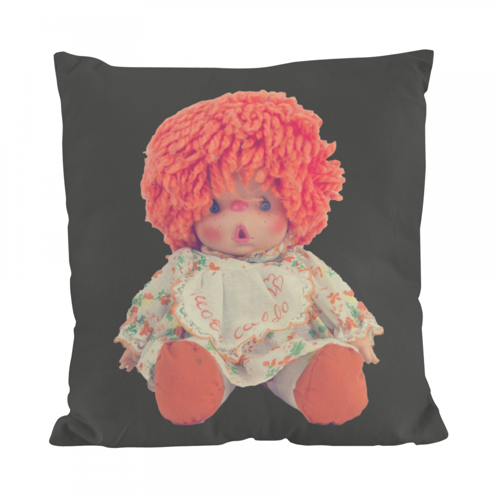 Cuscino All Over Print ORANGE DOLL Pillow Black