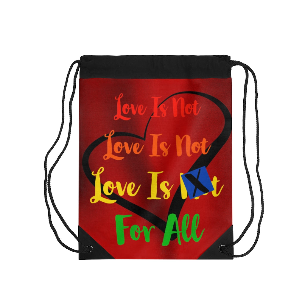 Human Rights LINFA Drawstring Bag Red Duotone