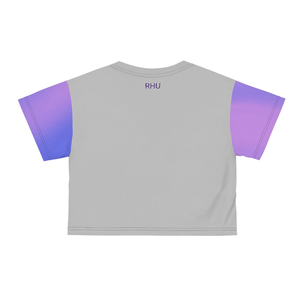 Human Rights LINFA AOP Crop Tee Light Grey