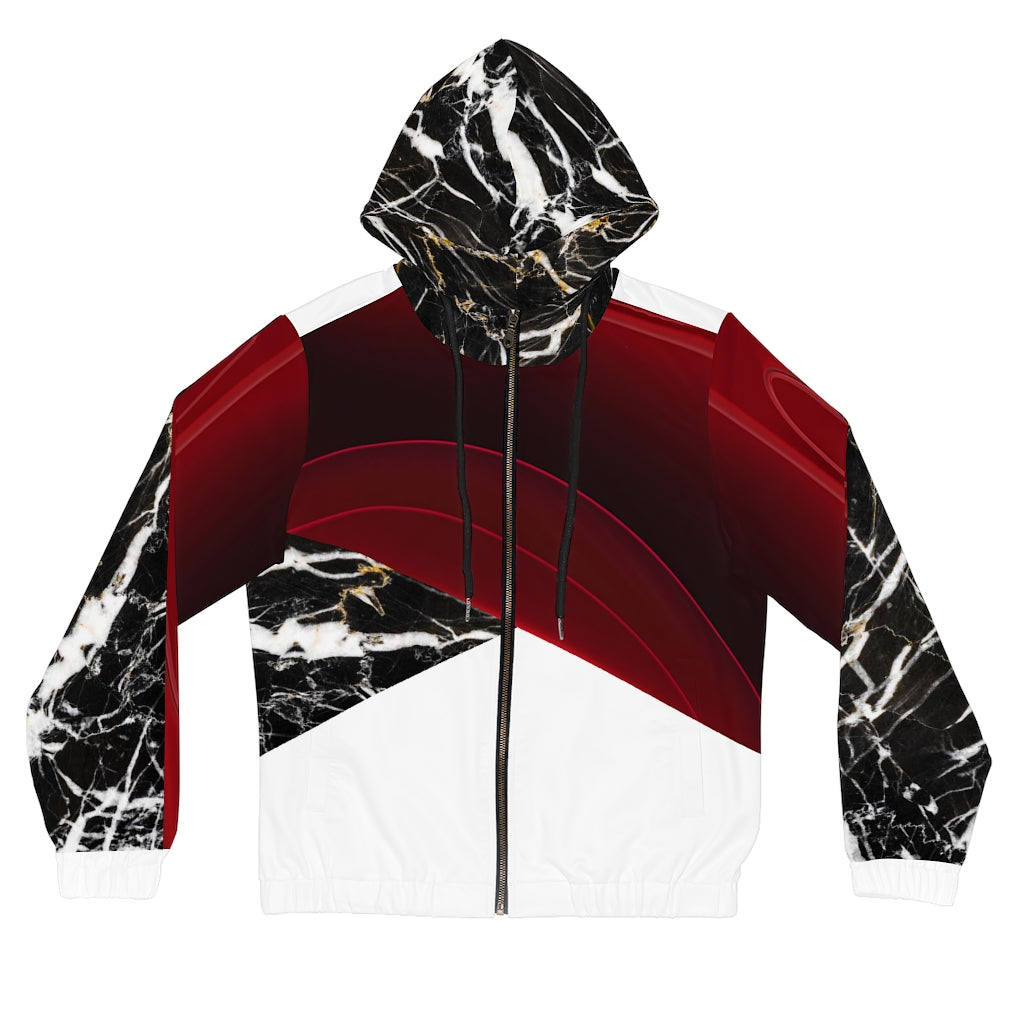 Women’s Full-Zip Hoodie White/Marble/Red Crossed