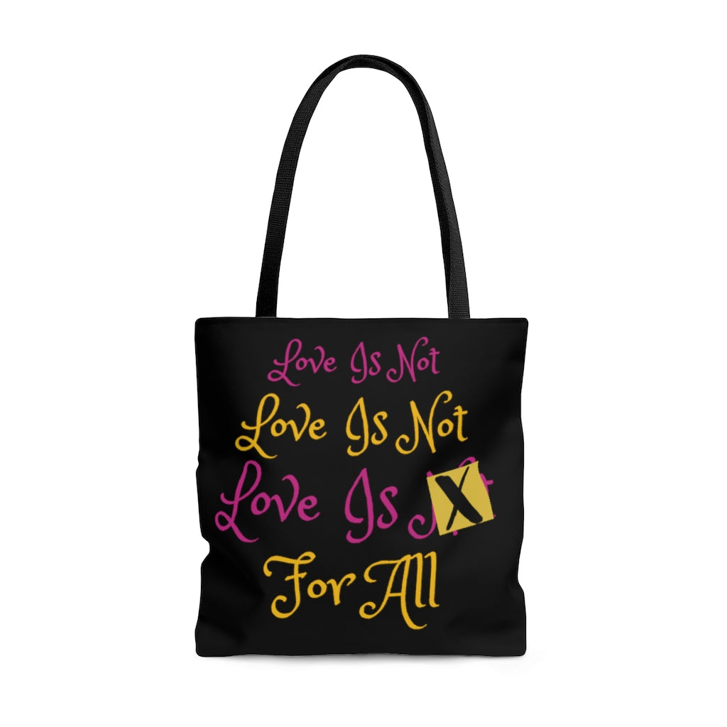 Human Rights LINFA 2 Tote Bag Black Yellow/Pink