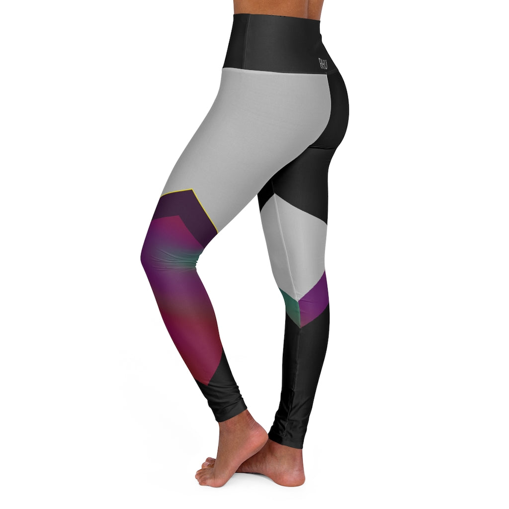 LINFA High Waisted Yoga Leggings Fading/Light Grey RHU