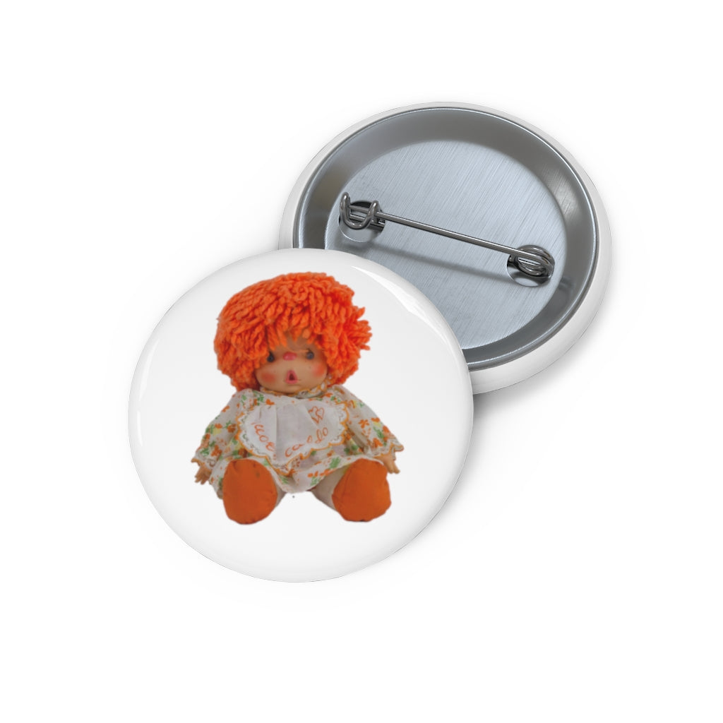 Orange Doll Pin Buttons