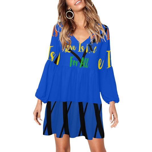 Human Rights LINFA Boho Dress Blue X