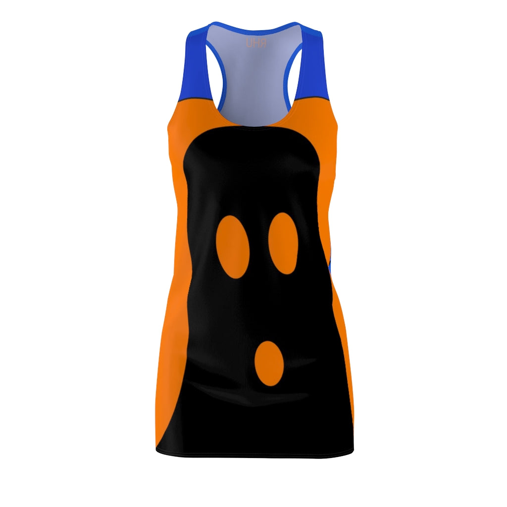 Women's Cut & Sew Racerback Dress Ghost Orange Blue