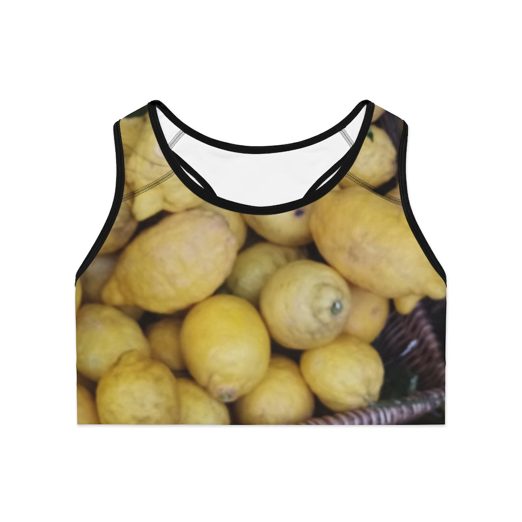 Get Healthy Lemon Sports Bra (AOP)