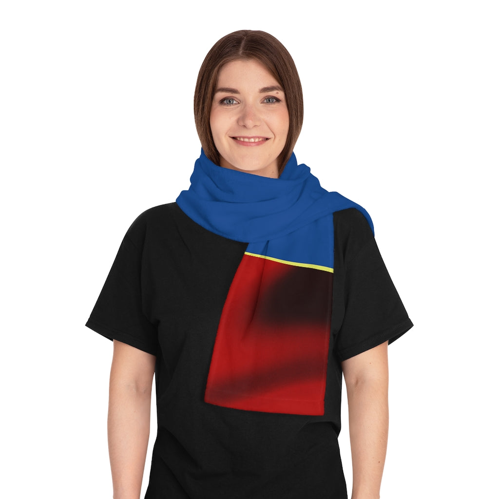 Blue Black Red Fading Scarf