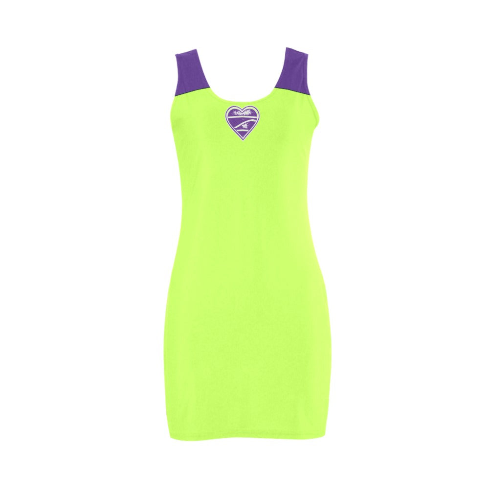 Vest Dress I love Tennis Fluo Green/Purple