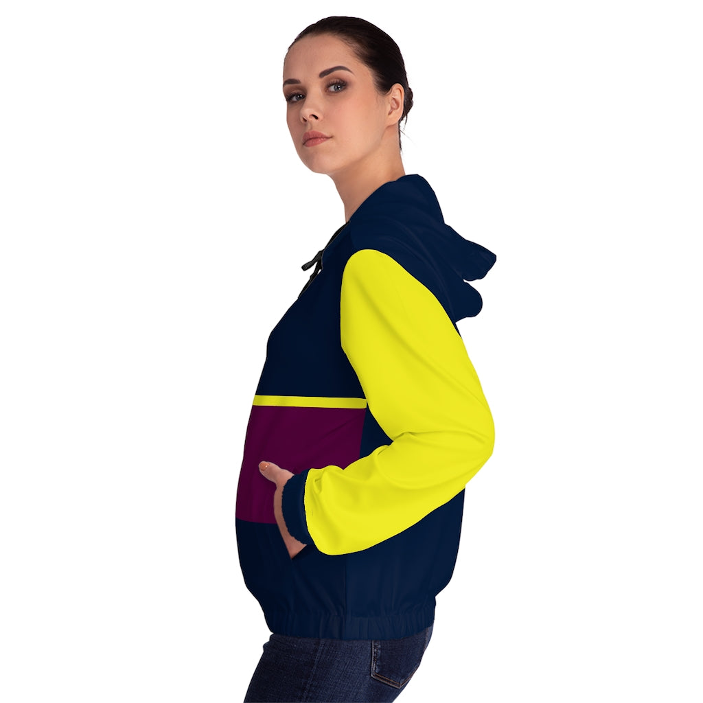 Women’s Full-Zip Hoodie Blue Night/Purple/Yellow