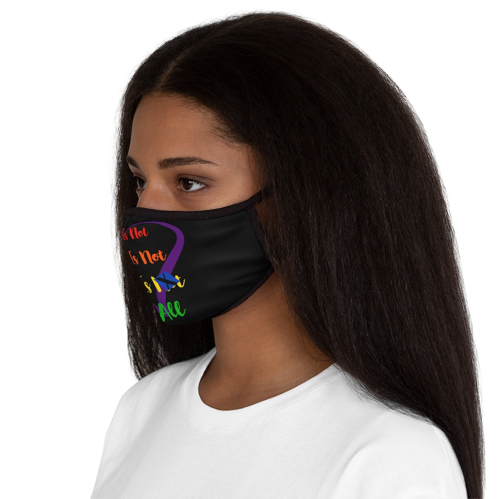 Human Rights LINFA Fitted Face Mask (with filter pocket)  Heart/Rainbow Black