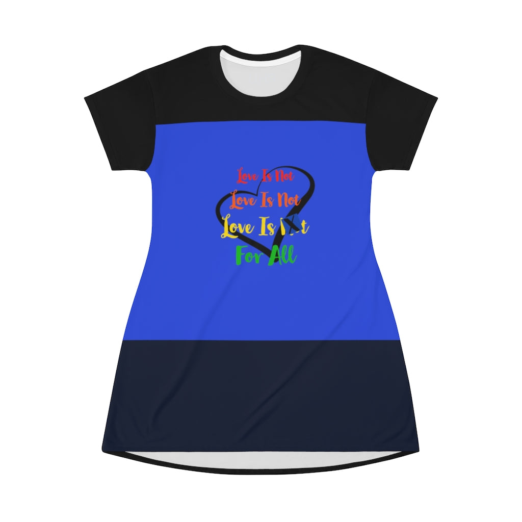 Human Rights LINFA Blue Black T-Shirt Dress