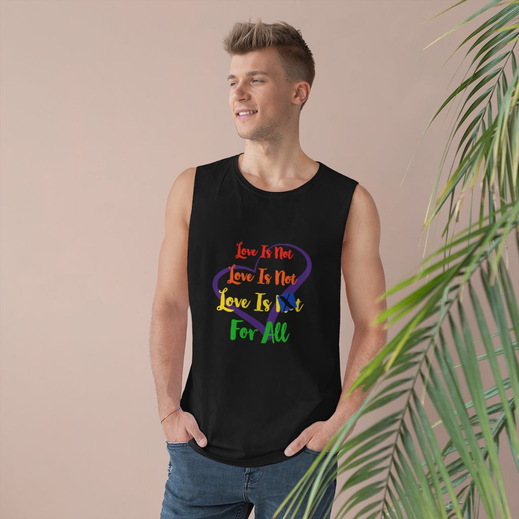 Human Rights LINFA Unisex Barnard tank  Black/Rainbow, White/Rainbow