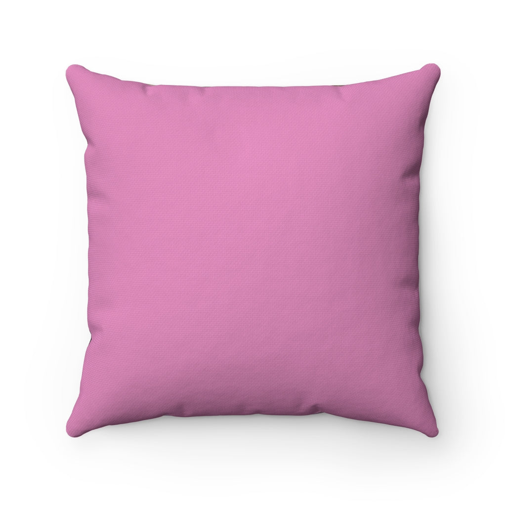 Flowers Spun Polyester Square Pillow