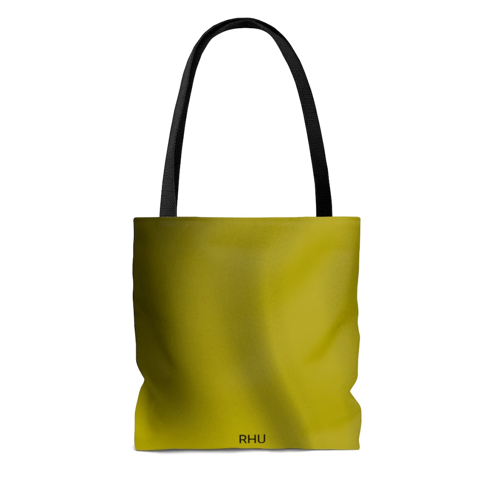 Human Rights LINFA Yellow Duo Tone Tote Bag Black Heart