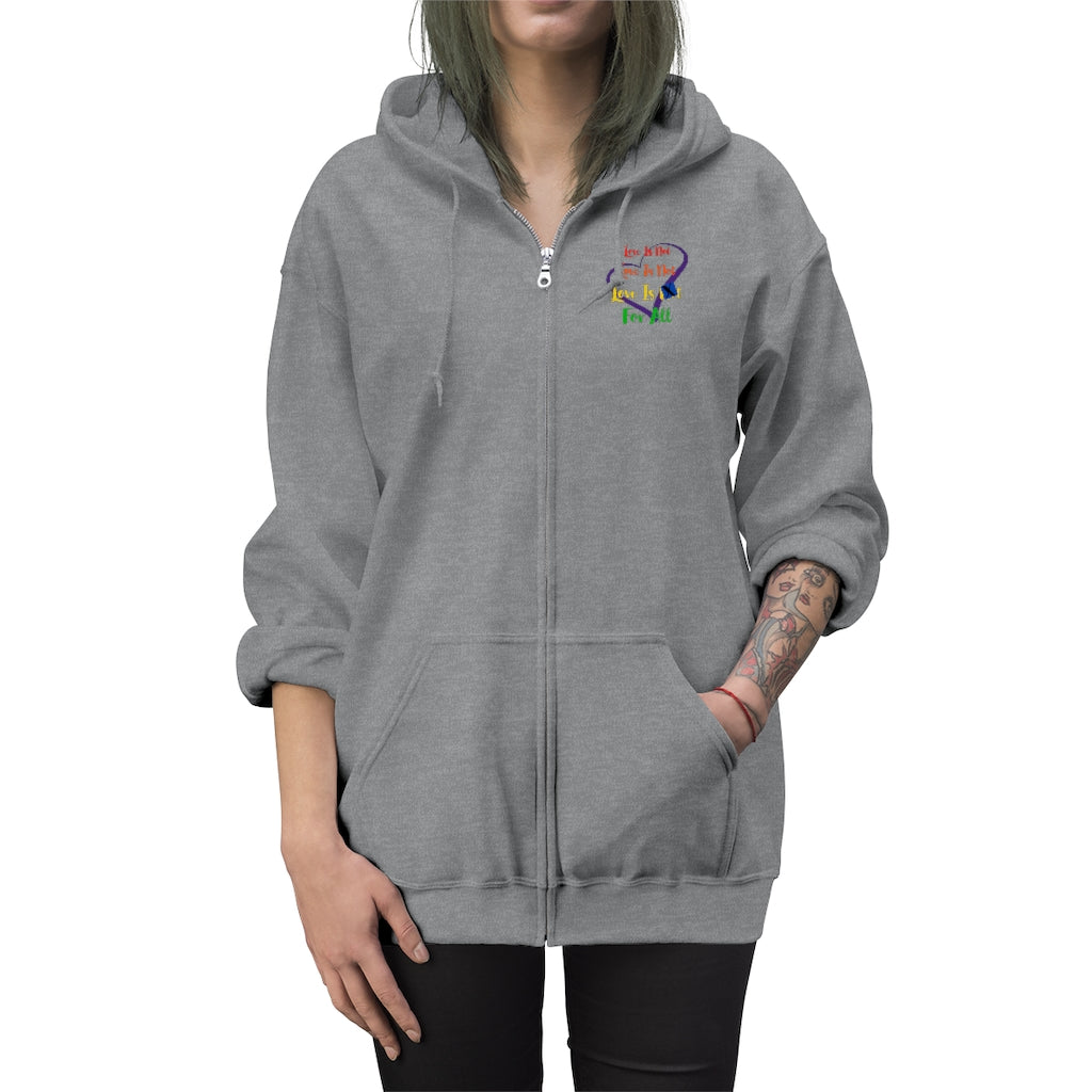 Human Rights LINFA Rainbow Unisex Zip Up Hoodie Several Colors