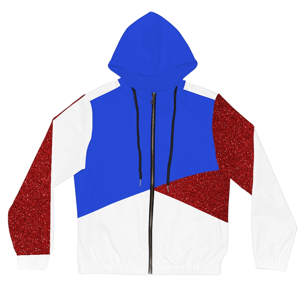 Women’s Full-Zip Hoodie Blue/ White/Red