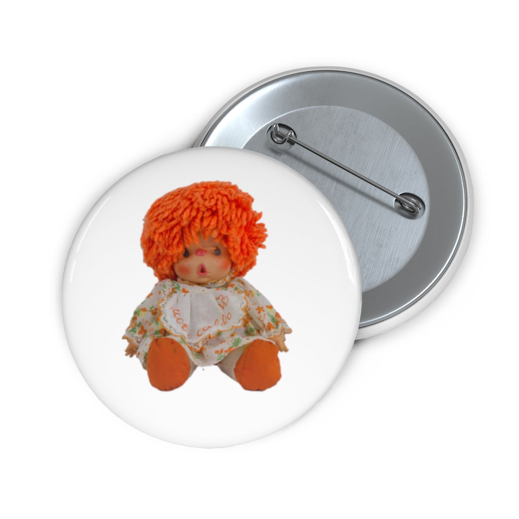 Orange Doll Pin Buttons