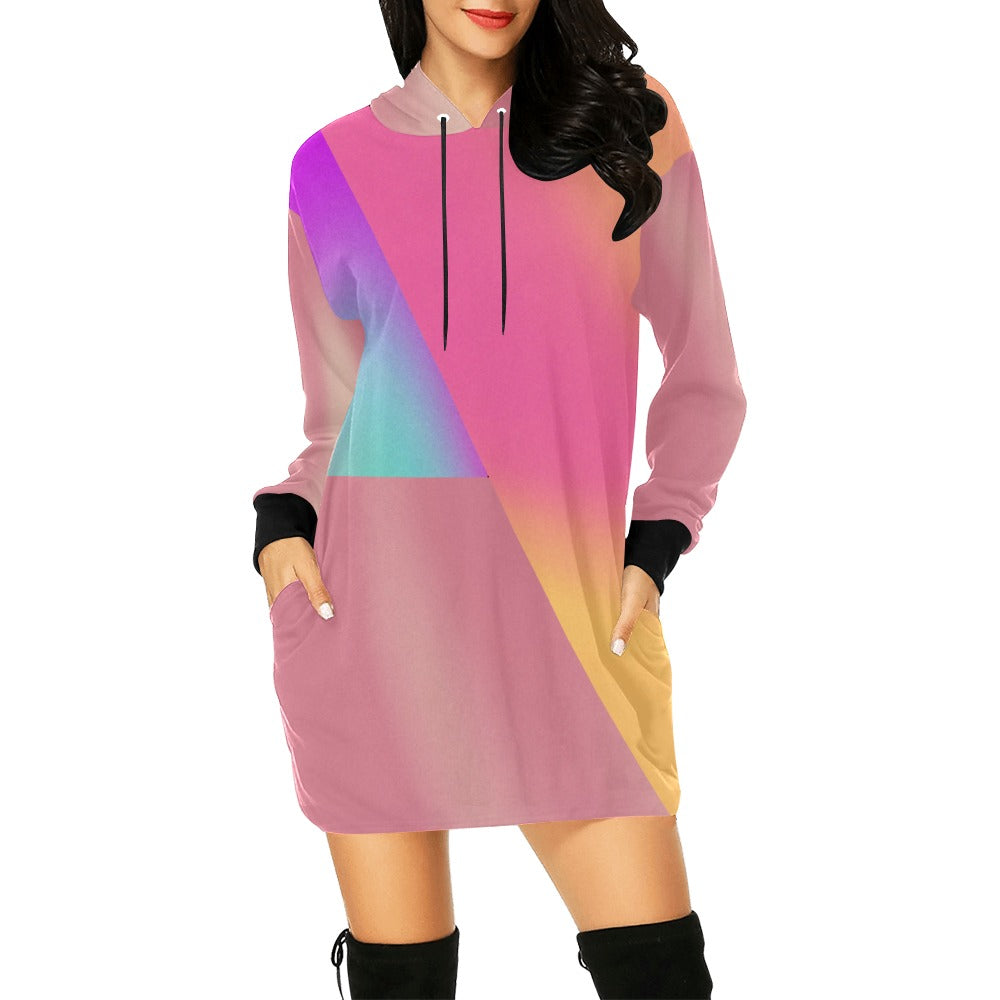 Mixed Colors Hoodie Dress (8 Variants)