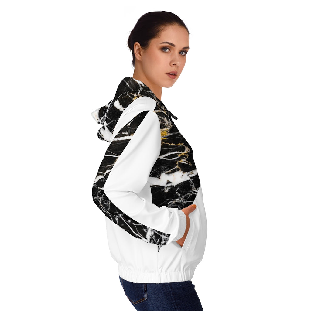 Women’s Full-Zip Hoodie White/Marble