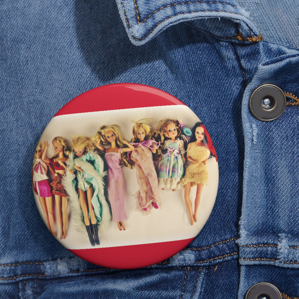 Barbie Pin Buttons