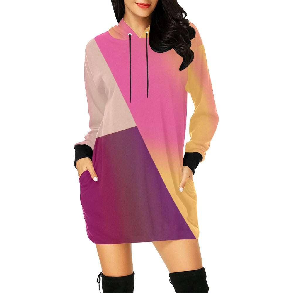 Mixed Colors Hoodie Dress (8 Variants)