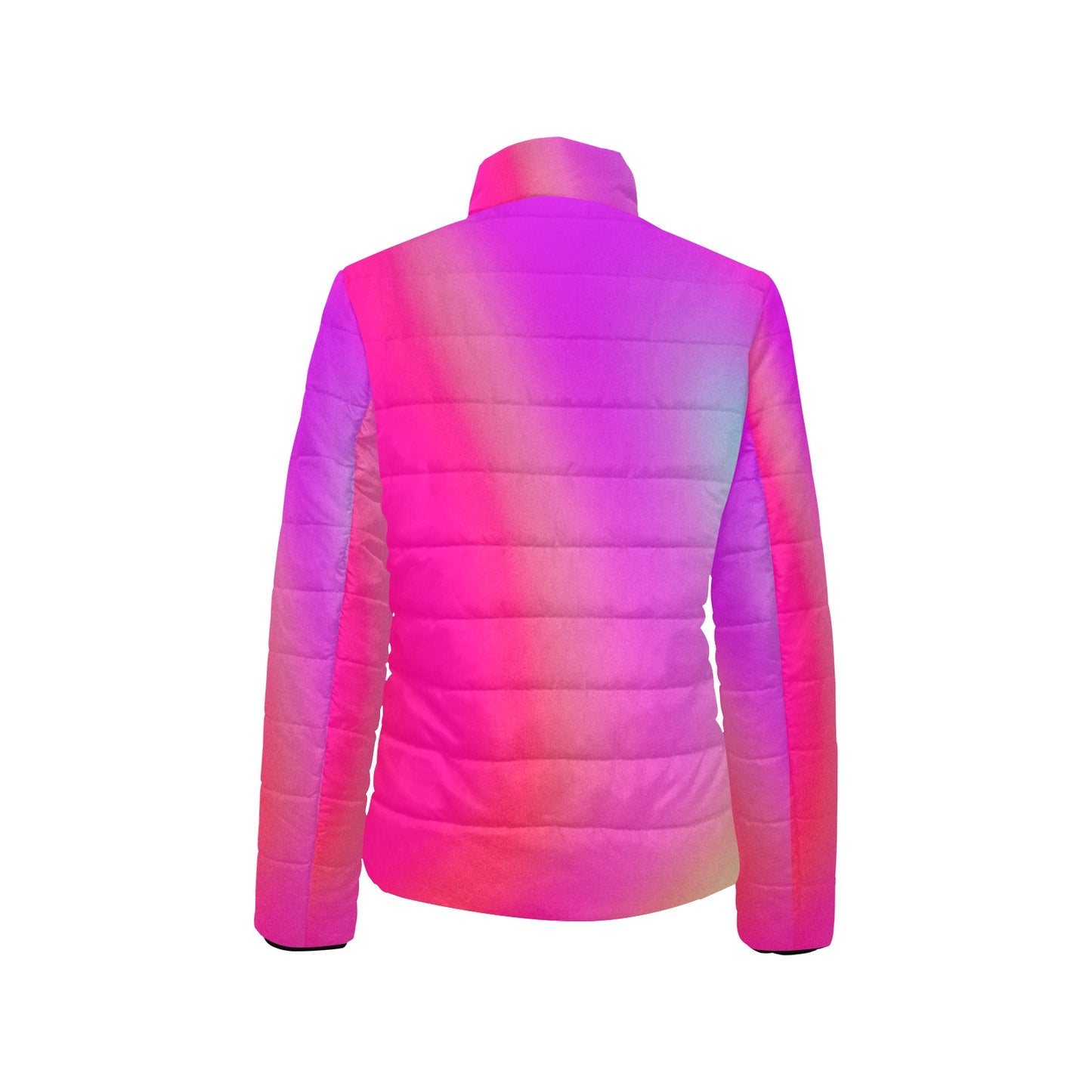 Human Rights Women's Padded Bomber Jacket (Pink Fading Back)