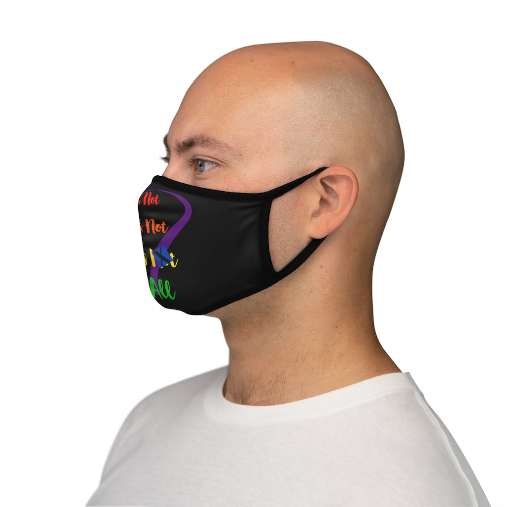 Human Rights LINFA Fitted Face Mask (with filter pocket)  Heart/Rainbow Black