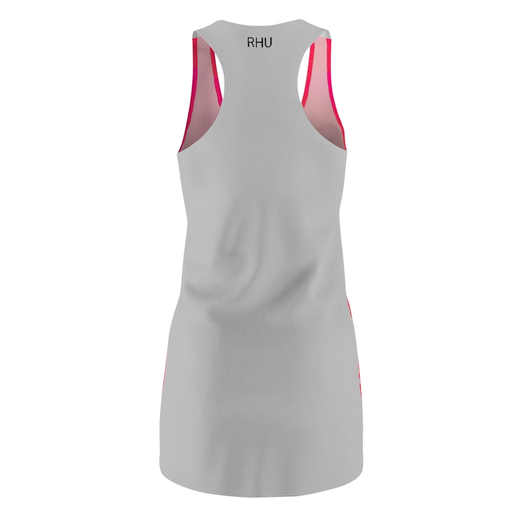 Cat Eat Sleep Women's Cut & Sew Racerback Dress Purple Light Grey