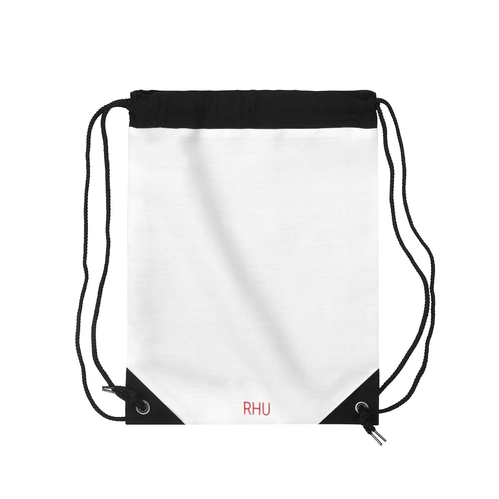 Human Rights LINFA Drawstring Bag White  Rainbow