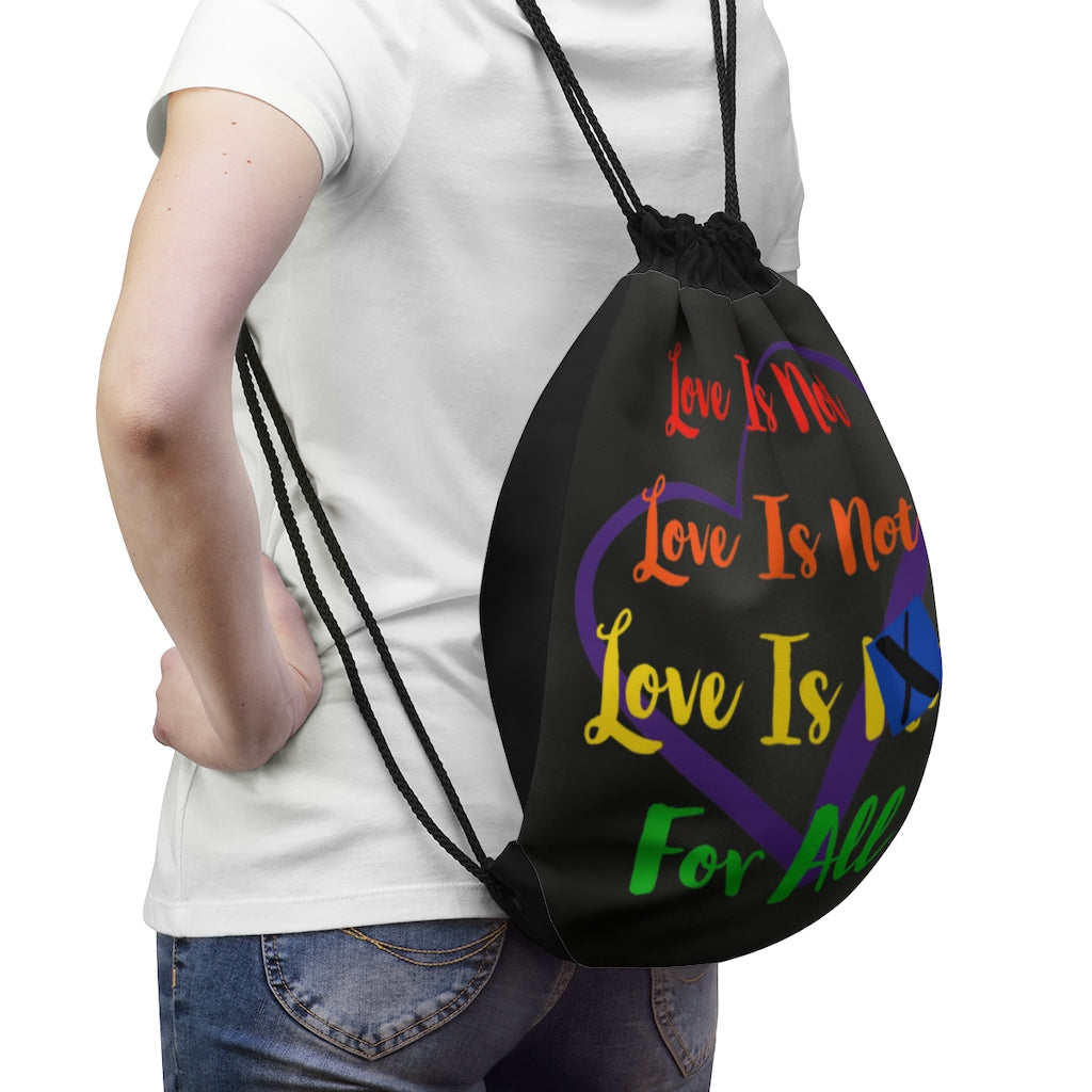 Human Rights LINFA Drawstring Bag Black Fading/Black Rainbow