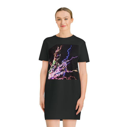 Electric Lights London Spinner 100% Organic Cotton T-Shirt Dress