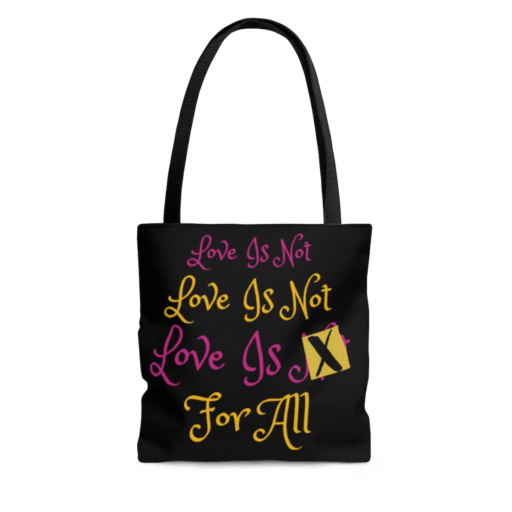 Human Rights LINFA 2 Tote Bag Black Yellow/Pink