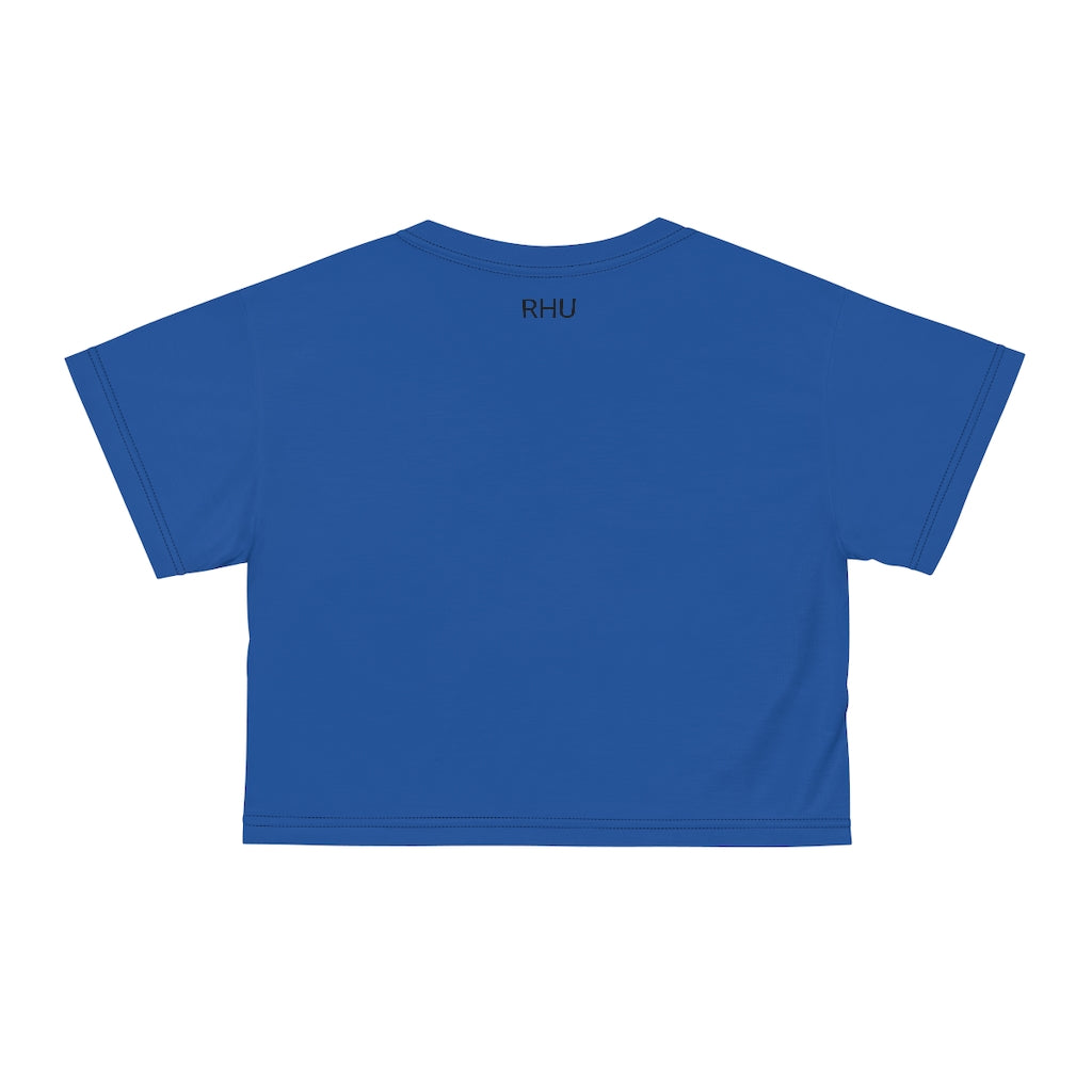 Human Rights LINFA AOP Crop Tee  Blue