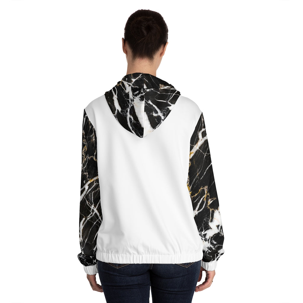 Women’s Full-Zip Hoodie White/Marble/Red Crossed