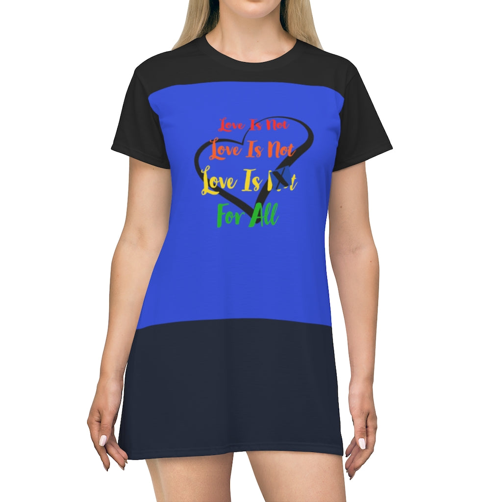 Human Rights LINFA Blue Black T-Shirt Dress