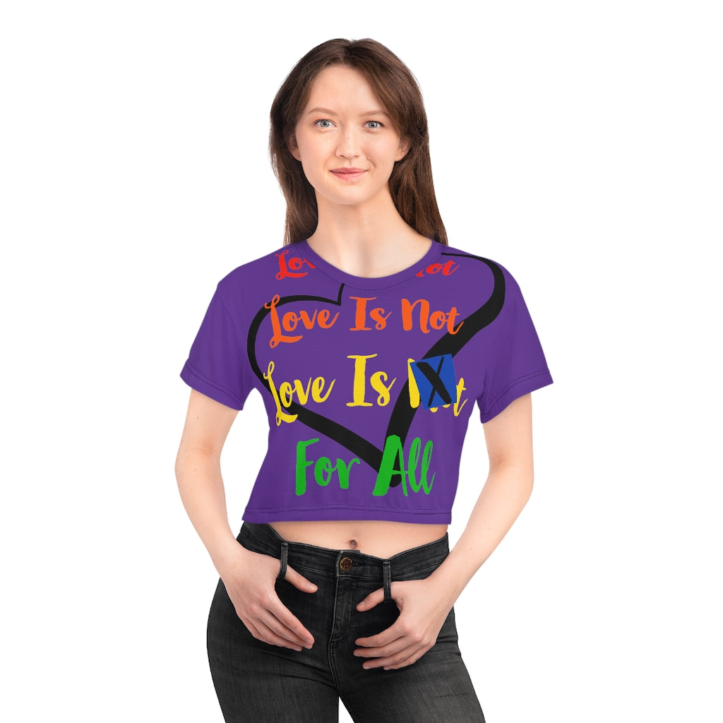 Human Rights LINFA AOP Crop Tee Purple