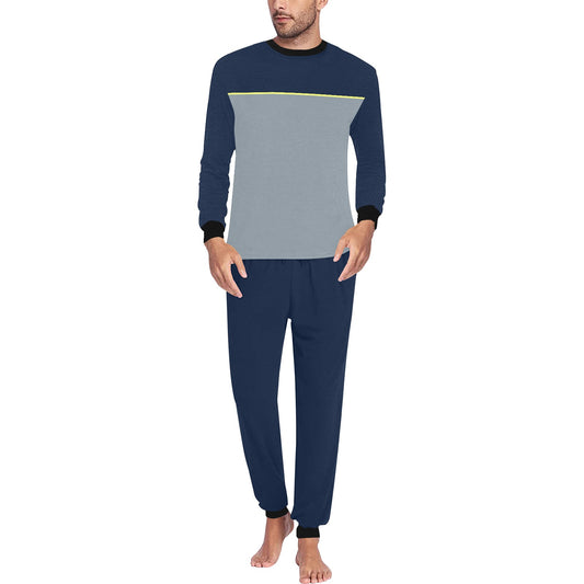 Men's Pajama Set Blue Night/Pigeon