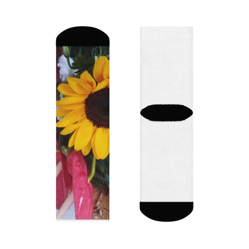 Flowers Crew Socks