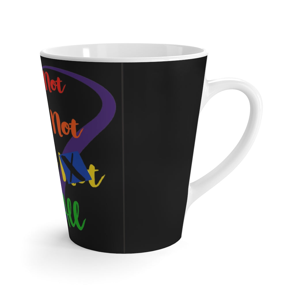 Human Rights LINFA Latte Mug Duotone Black Rainbow