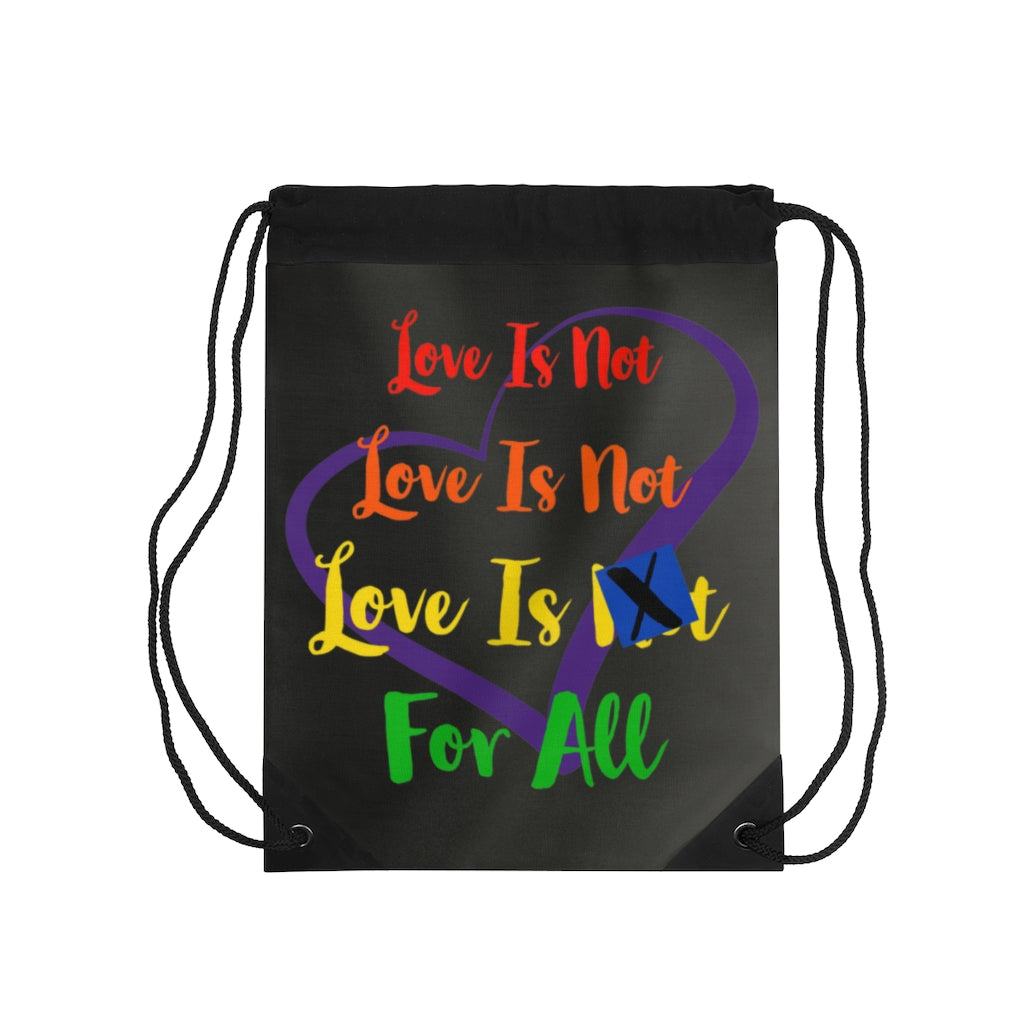 Human Rights LINFA Drawstring Bag Black Fading/Black Rainbow