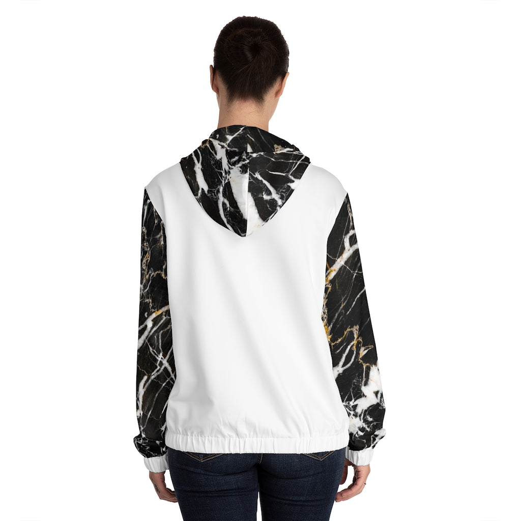 Women’s Full-Zip Hoodie White/Marble