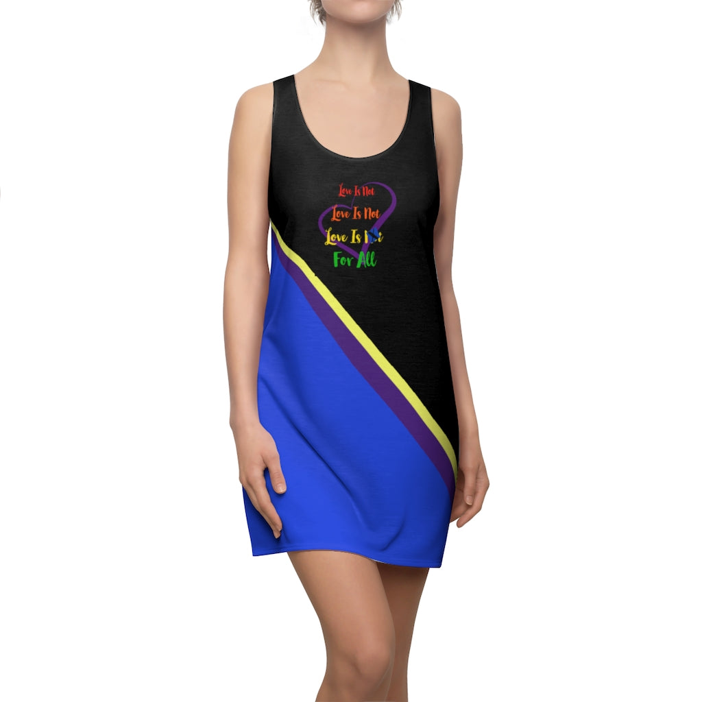 Human Rights LINFA Women's Cut & Sew Racerback Dress Blue Purple Yellow Black