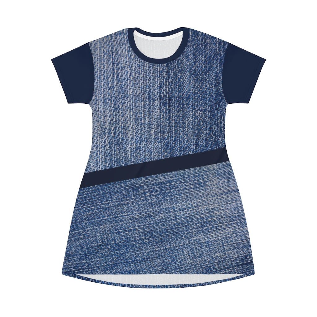 Blue Duo T-Shirt Dress