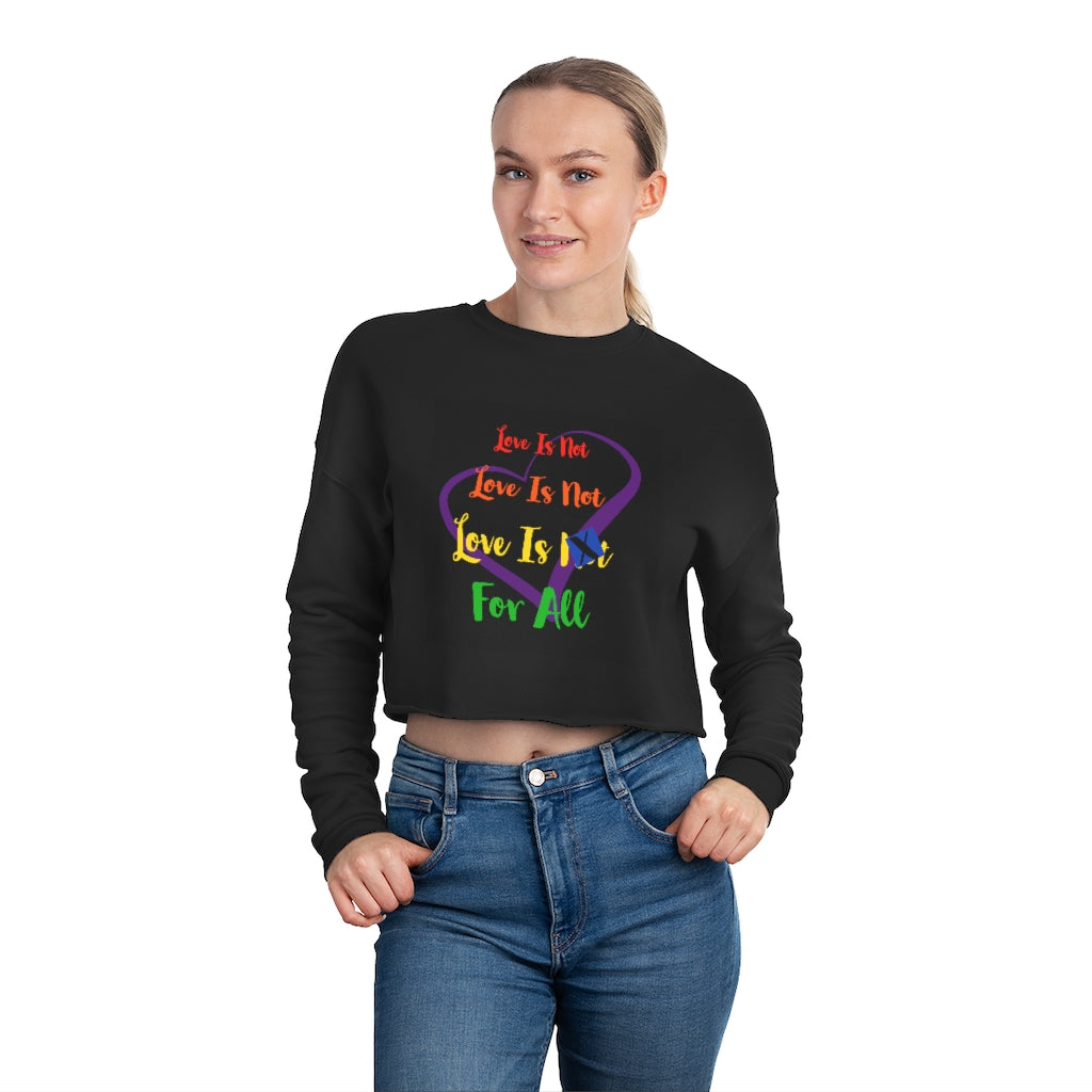 Human Rights LINFA Women's Cropped Sweatshirt Black