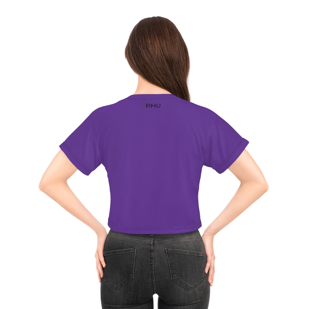 Human Rights LINFA AOP Crop Tee Purple