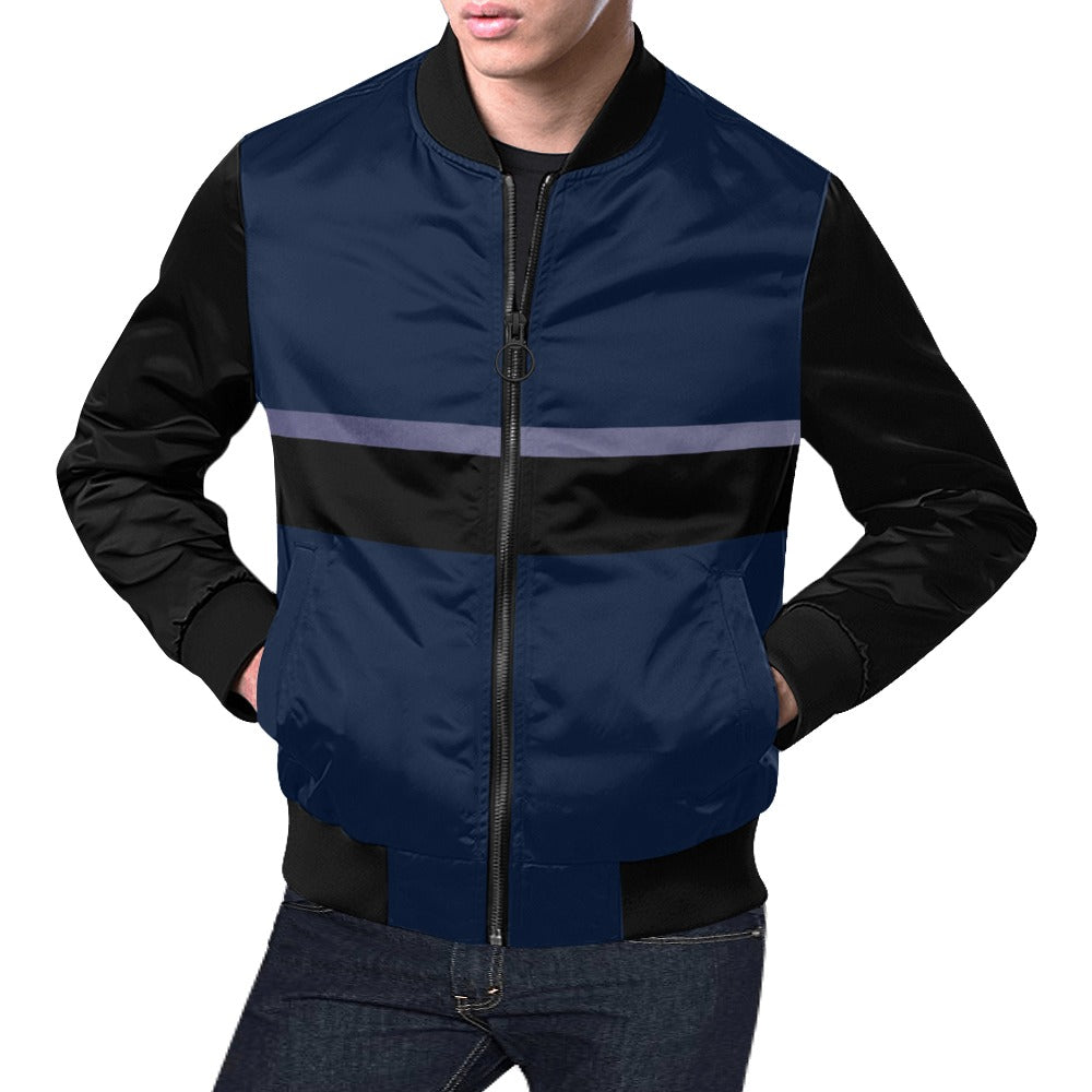 Men's Jacket Blue Night Light Blue Black